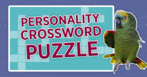 Personality Crossword Puzzle with parrot
